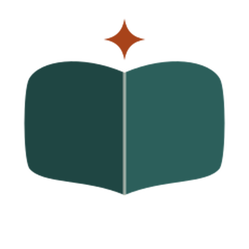 Aking Maikling Kwento logo: bukas na libro na may kislap