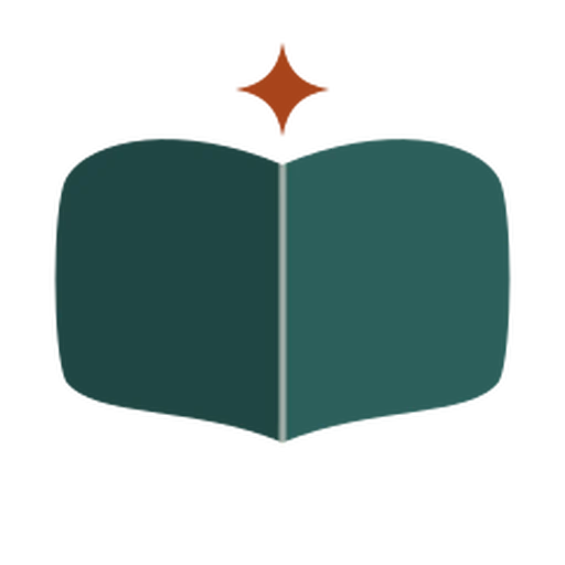 Aking Maikling Kwento logo: bukas na libro na may kislap